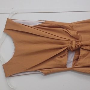 Nordstrom rock topshop satin twist drape sleevelees flare - leg jumpsuit size 0